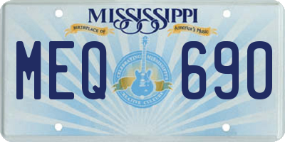 MS license plate MEQ690