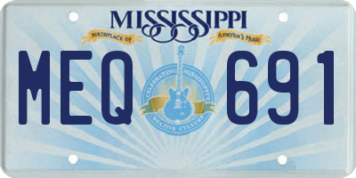MS license plate MEQ691