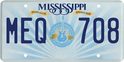 MS license plate MEQ708