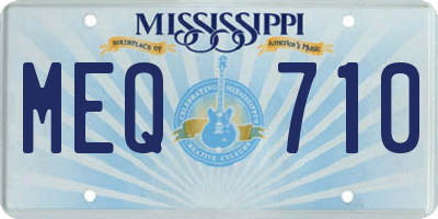 MS license plate MEQ710