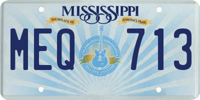 MS license plate MEQ713