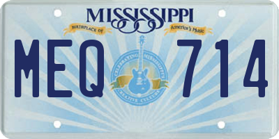 MS license plate MEQ714