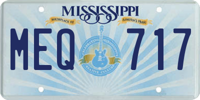 MS license plate MEQ717
