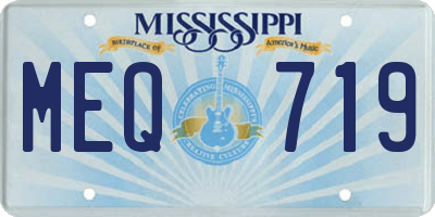 MS license plate MEQ719