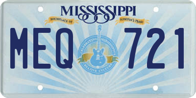 MS license plate MEQ721