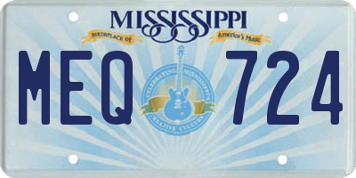 MS license plate MEQ724