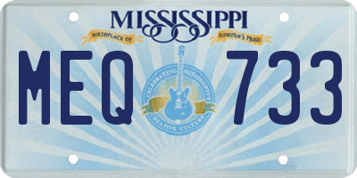MS license plate MEQ733
