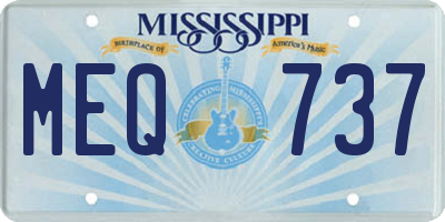 MS license plate MEQ737