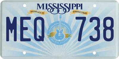 MS license plate MEQ738