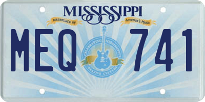 MS license plate MEQ741