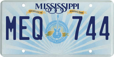 MS license plate MEQ744