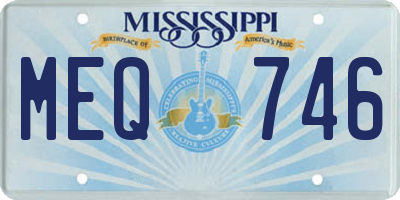 MS license plate MEQ746