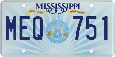 MS license plate MEQ751
