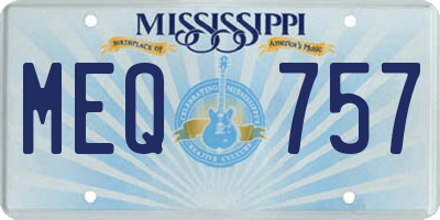 MS license plate MEQ757