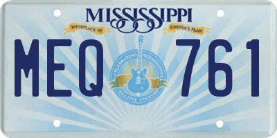 MS license plate MEQ761