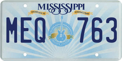 MS license plate MEQ763