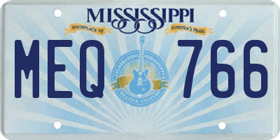 MS license plate MEQ766