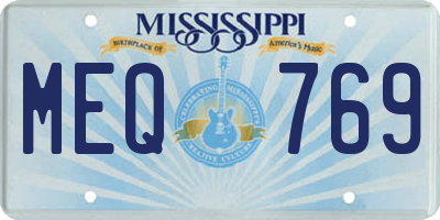 MS license plate MEQ769