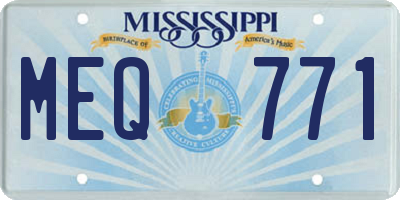 MS license plate MEQ771