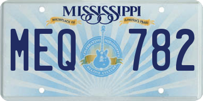 MS license plate MEQ782