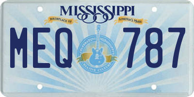 MS license plate MEQ787