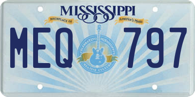 MS license plate MEQ797