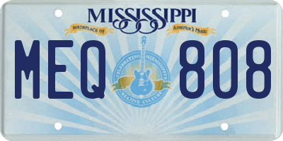 MS license plate MEQ808