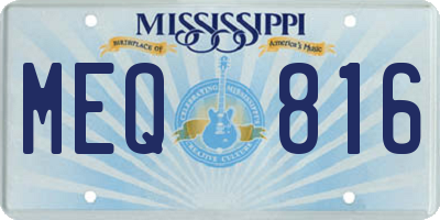 MS license plate MEQ816