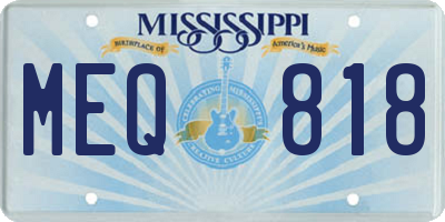 MS license plate MEQ818