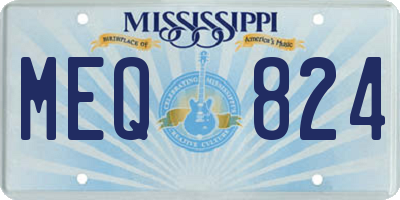 MS license plate MEQ824