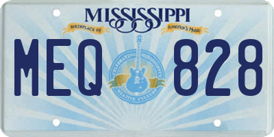 MS license plate MEQ828