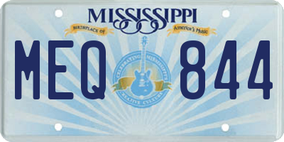 MS license plate MEQ844