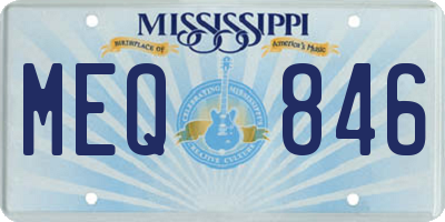 MS license plate MEQ846