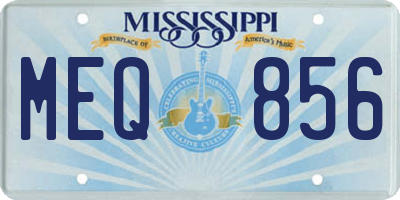 MS license plate MEQ856