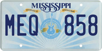 MS license plate MEQ858