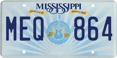 MS license plate MEQ864