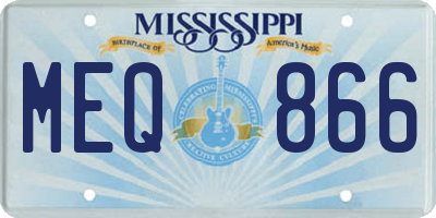MS license plate MEQ866