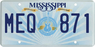 MS license plate MEQ871