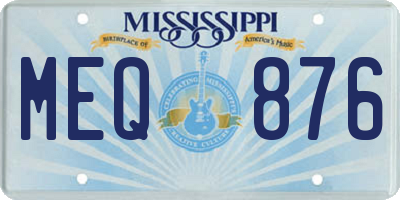 MS license plate MEQ876