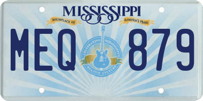 MS license plate MEQ879