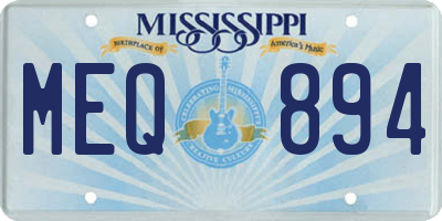 MS license plate MEQ894