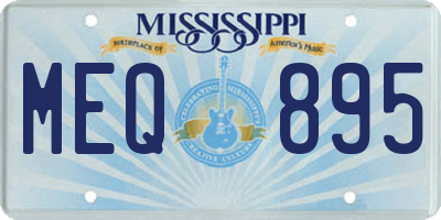 MS license plate MEQ895