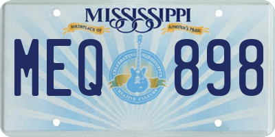 MS license plate MEQ898