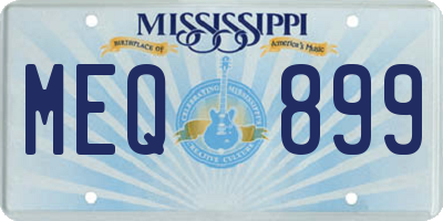 MS license plate MEQ899