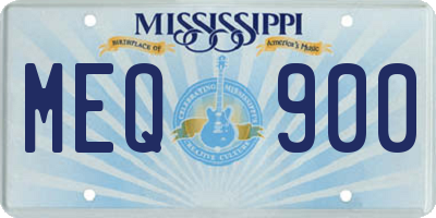 MS license plate MEQ900