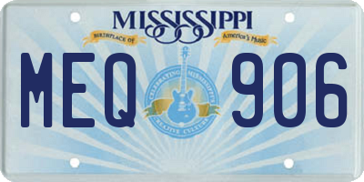 MS license plate MEQ906
