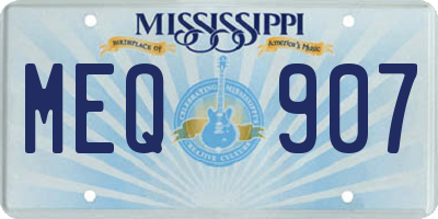MS license plate MEQ907