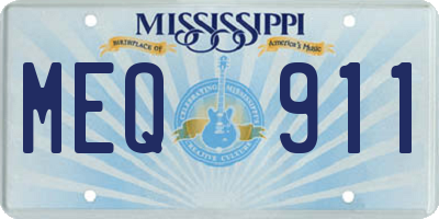 MS license plate MEQ911