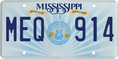 MS license plate MEQ914