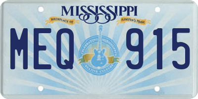 MS license plate MEQ915